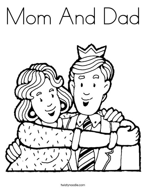 mom and dad coloring pages