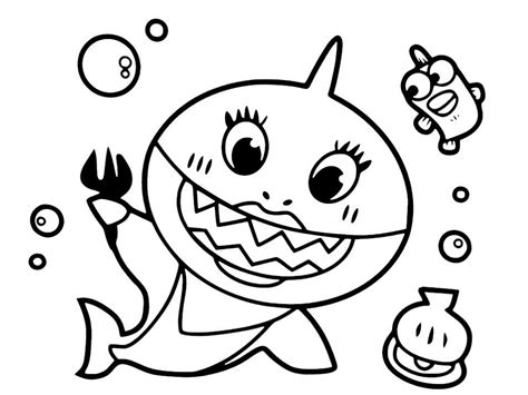 mommy shark coloring pages