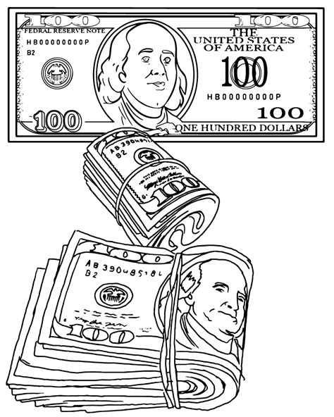 money coloring pages pdf