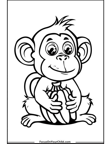 monkey coloring pages pdf