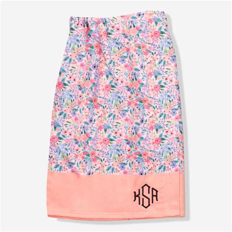 monogrammed towel wrap