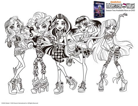 monster high coloring sheets