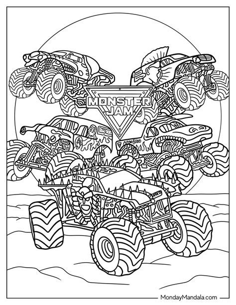 monster jam coloring sheet