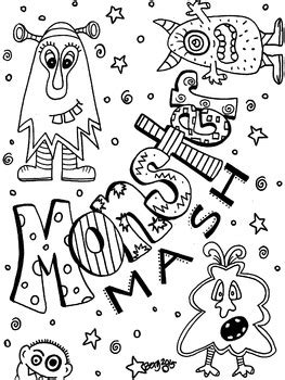 monster mash coloring pages