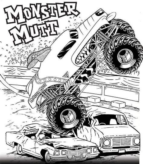 monster mutt coloring pages