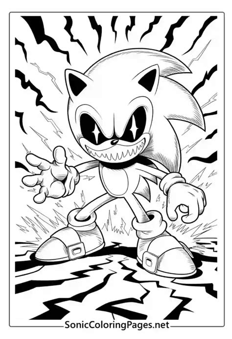 monster sonic coloring pages
