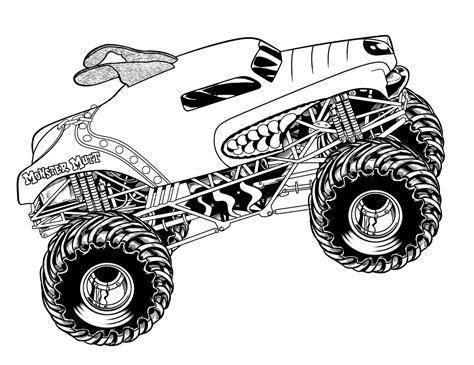 monster truck coloring picture