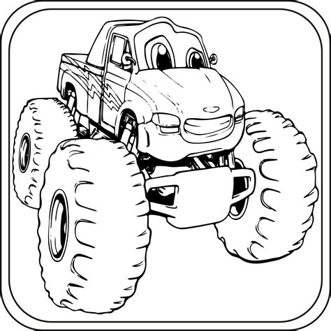 monster truck coloring sheet