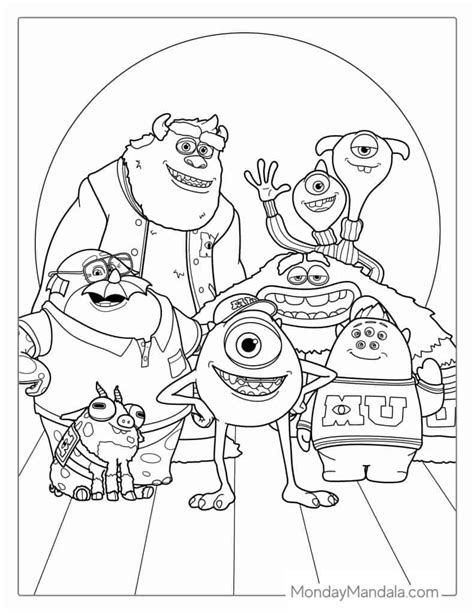 monsters university coloring pages