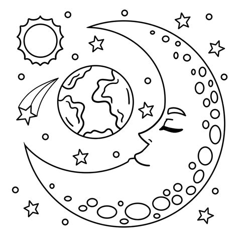 moon coloring page