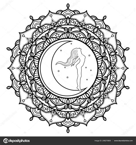 moon goddess coloring pages