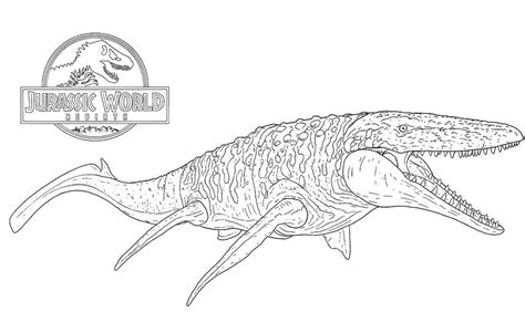 mosasaurus coloring page