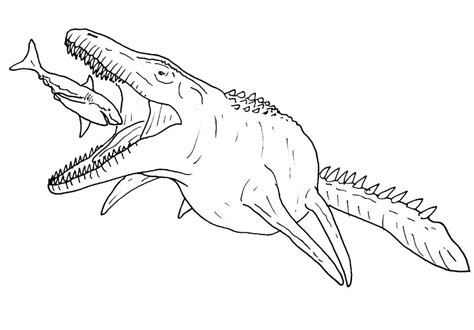 mosasaurus coloring pages