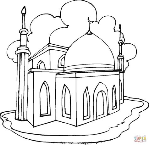 mosque coloring pages