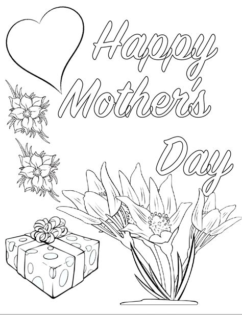 mother's day printable coloring pages