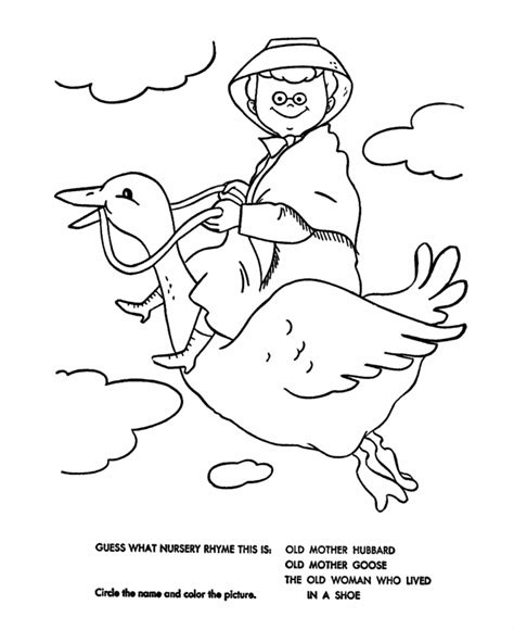 mother goose coloring pages