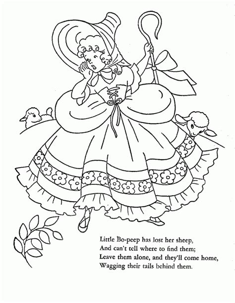 mother goose coloring pages