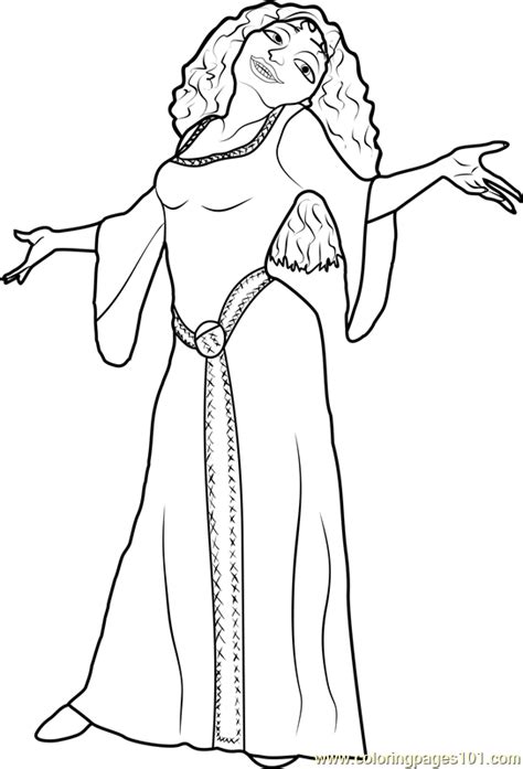 mother gothel coloring pages