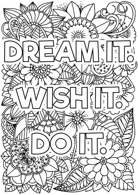 motivational colouring pages printable