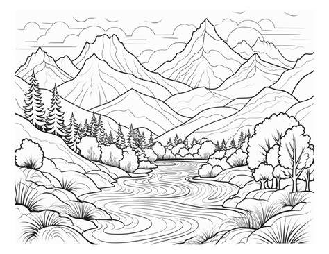 mountain coloring pages pdf
