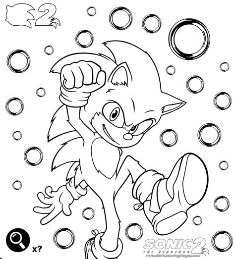 movie sonic coloring pages