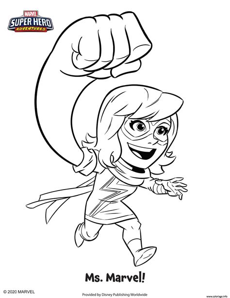ms marvel coloring pages
