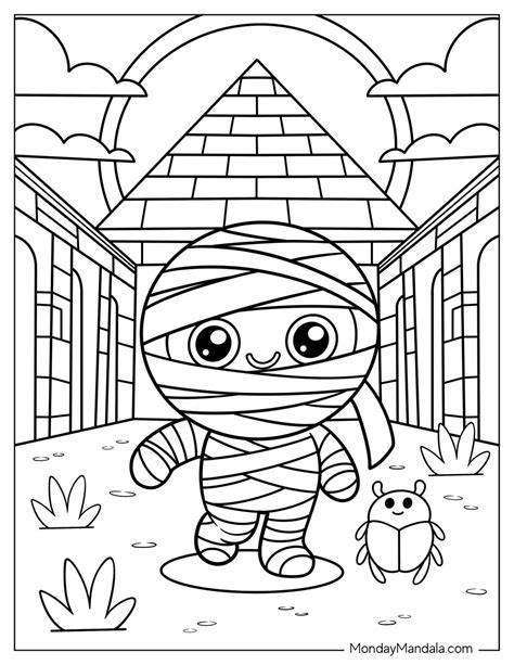 mummy coloring page