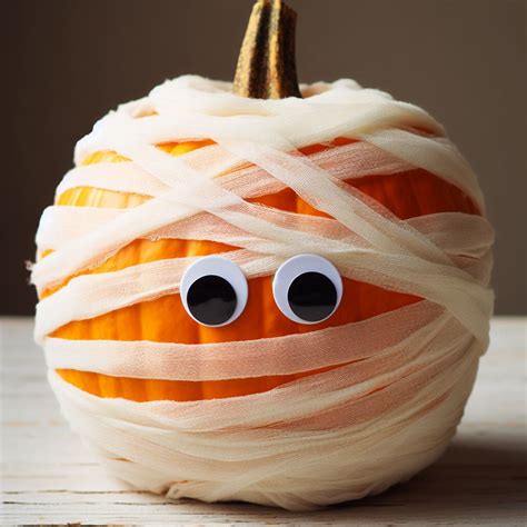 mummy pumpkin carving