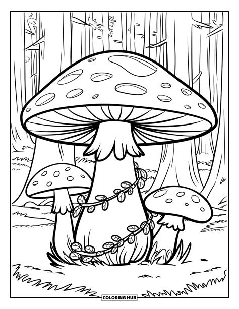 mushroom coloring book