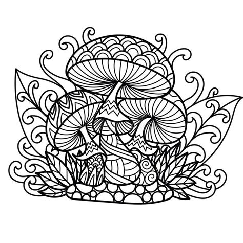 mushroom mandala coloring pages