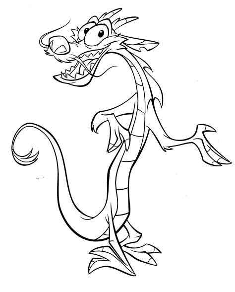 mushu coloring pages