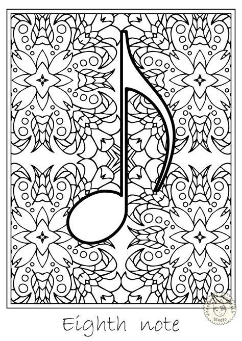 music coloring sheets