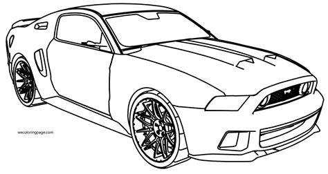 mustang car coloring pages