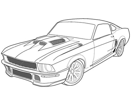 mustang colouring pages