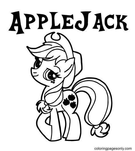 my little pony applejack coloring pages