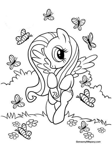 my little pony butterfly coloring pages