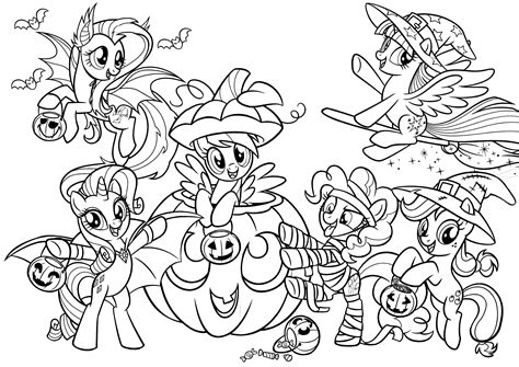 my little pony halloween coloring pages