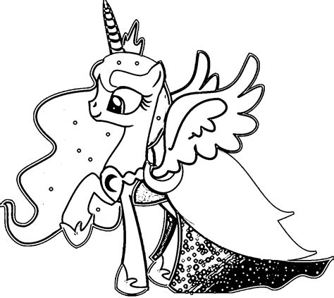 my little pony luna coloring pages
