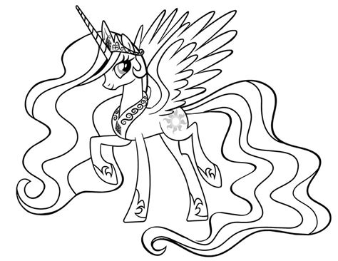 my little pony princess celestia coloring pages