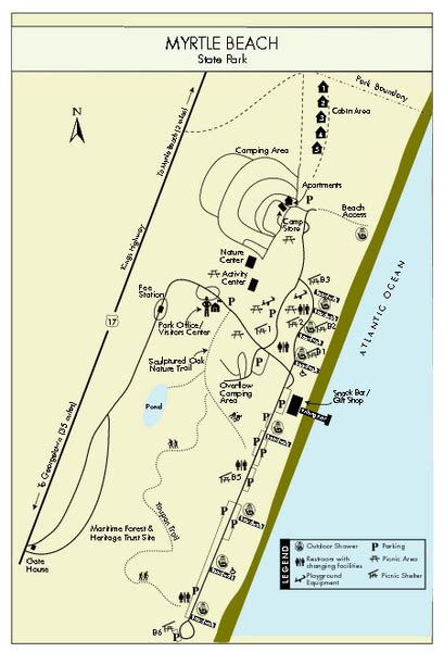 myrtle beach state park map