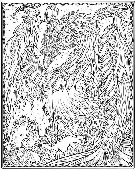 mythical creature coloring pages for adults