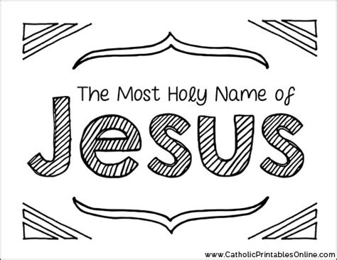 names of jesus coloring pages