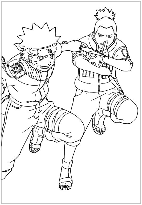 naruto coloring pages colored