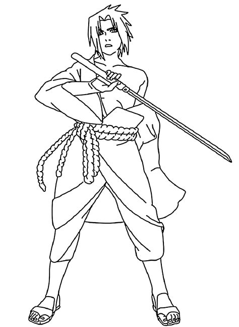 naruto coloring pages sasuke