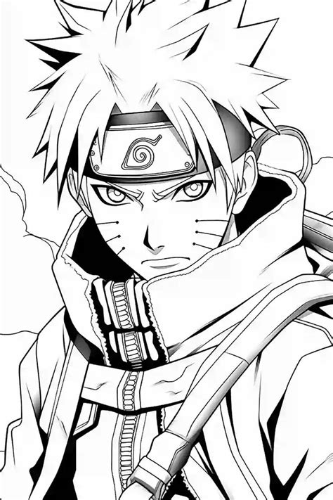 naruto colouring drawing