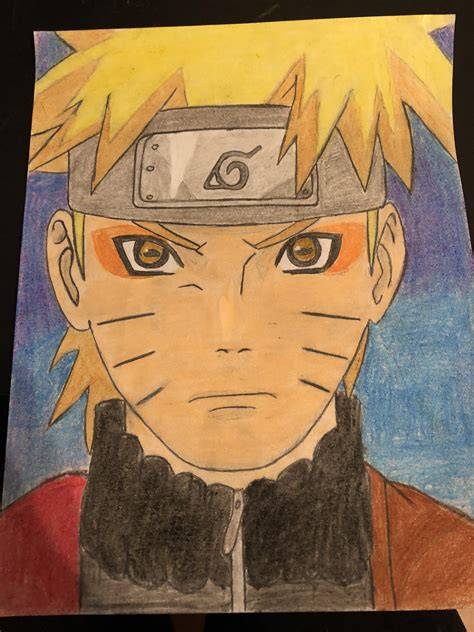 naruto drawing and colour