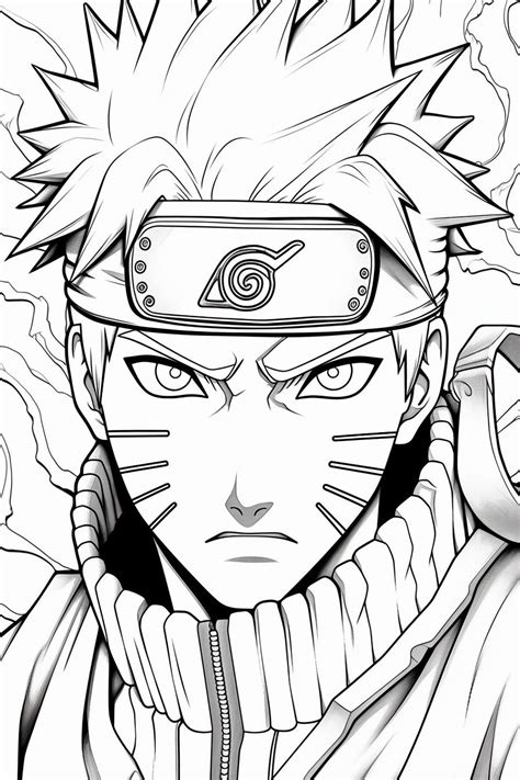 naruto drawing print