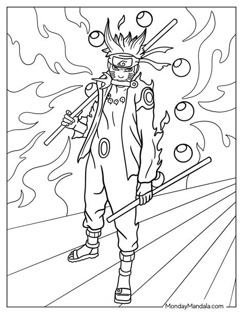 naruto sage mode coloring pages