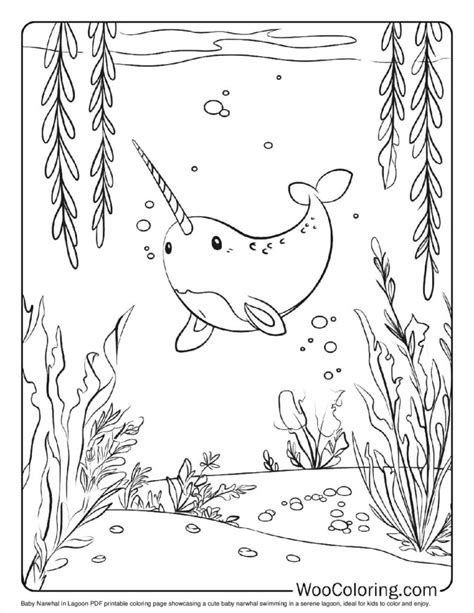narwhal coloring page