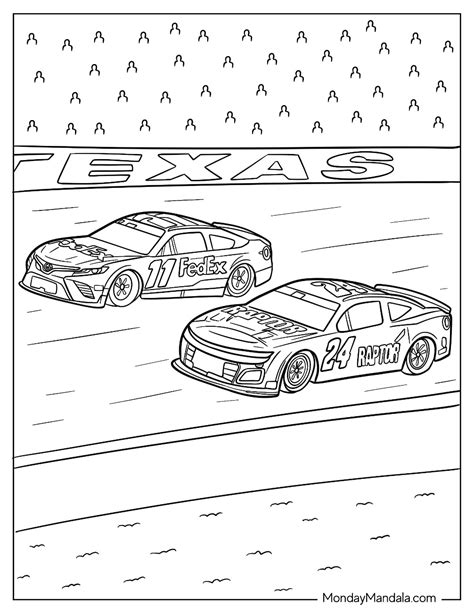 nascar coloring pages